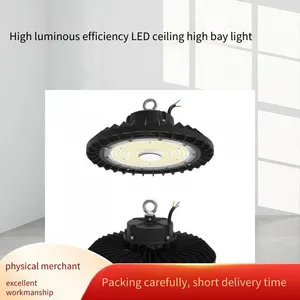 High Luminous Efficacy 3cct Dip Switch Adjustable Power Led High Bay Light (ufo Shape) for High Ceiling Warehouses With 0-10v Intelligent Dimming Function thumbnail-4