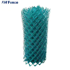 PVC Coated Chain Link Court Fence Diamond Mesh With Barbed Wire on Top thumbnail-3