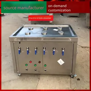 2 - Hole and 3 - Hole Steamed Bun Stoves for Breakfast Shops, Steam Machines for Steaming Buns and Steamed Bread, Dual - Use (electric and Gas) Steamed Bun Equipment With Built - in Steam Engine for Fast Food Service thumbnail-2