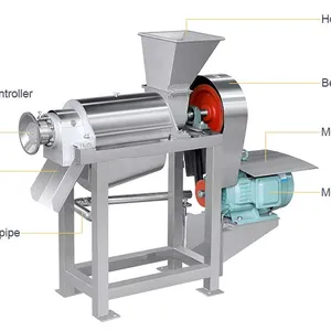 Stainless Steel Industrial Watermelon Juicer Screw Press Residue Juice Separation Fruit and Vegetable Processing Equipment thumbnail-2