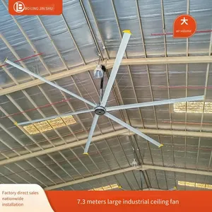 Large Industrial Ceiling Fan With High Power, Energy-saving, 6 Blades, Permanent Magnet, 1.5kw High Wind Power Permanent Magnet Large Ceiling Fan thumbnail-1