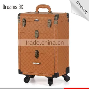 2016 Guangzhou Factory Supplier High Quality Trolley Makeup Case With Lights and Mirror thumbnail-2