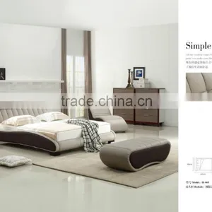 Factory King Size Customized Leather Bed (H-065) thumbnail-1