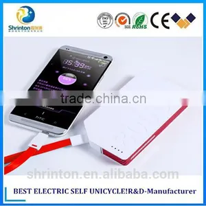 High Quality Quick Charging Leather Power Bank 8000MAH Portable Power Bank thumbnail-1