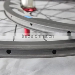 ICAN Logos Cheap OEM Carbon Wheels 50mm Clincher Road Bike Red Hub thumbnail-4