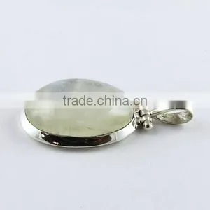Delicate Rainbow Moon Stone Pendant, Wholesale Silver Jewelry, Handmade Silver Jewelry thumbnail-4