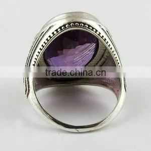 Auethysra Of Beauty Amt Ring, Oxidized Silver Jewellery, Fine Silver Jewellery thumbnail-2