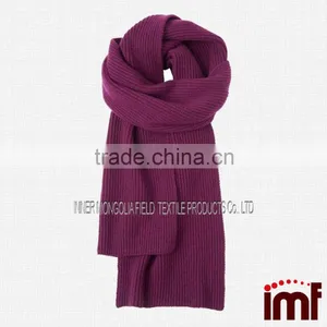 Chunky and Ribbed Cashmere Scarf thumbnail-2
