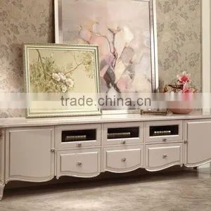 Fench Style Classic Living Room Furniture Wood Tv Cabinet thumbnail-2