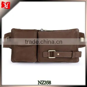Saddle Leather Men Waist Chest Bag Running Belt Bag Running Fanny Pack thumbnail-1