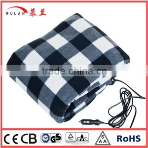 12V Polar Fleece Travel Electric Heated Blanket Using in Car thumbnail-1