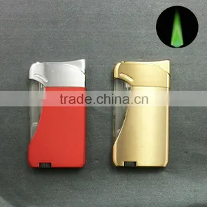 Flame Adjustable Thin Metal Windproof Electronic Gas Lighter for Man thumbnail-1