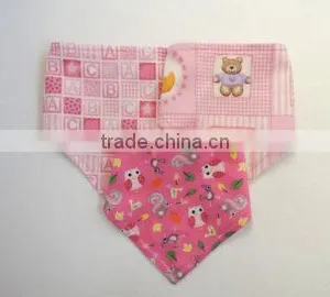 Wholesale 100% Cotton OEM Servicing Bandana Baby Bib's thumbnail-1