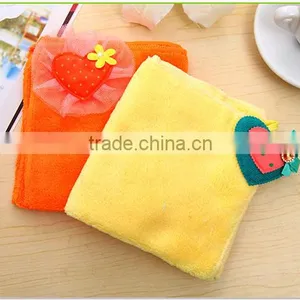 Q064 Sweet Little Cute Custom Candy Colored Coral Cheap Bathroom Wholesale Hand Towel thumbnail-4