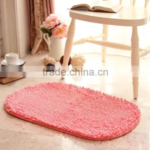 Microfiber Chenille Pink Bathroom Mat Travellers Washable Rugs thumbnail-1