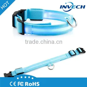 Adjustable Waterproof High Brightness Nylon Fluorescence Webbing Nylon Dog Collar thumbnail-3