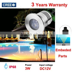 CE FCC and RoHS 3w Ip68 Led Swimming Pool Underwater Light 12v thumbnail-1