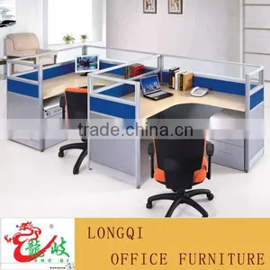 Modern Style Fashion Glass Top Screen Office Partition Furniture Call Center Office Cubicle Modular Workstation thumbnail-1