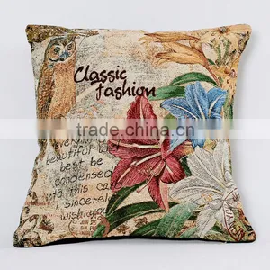 Colorful Flower Embroidered And Printed Decorative Sofa Cushion thumbnail-6