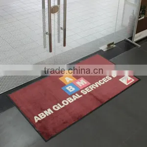 Absorbent Custom Anti Slip Logo Printed Company Rubber Door Mat thumbnail-1