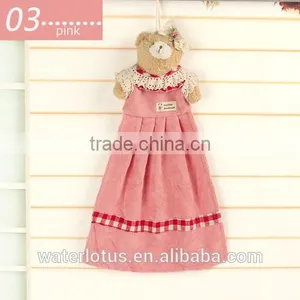 Cute Animal Decorative Hand Towel With Lace, Girl Dress Microfiber Hand Towel thumbnail-4