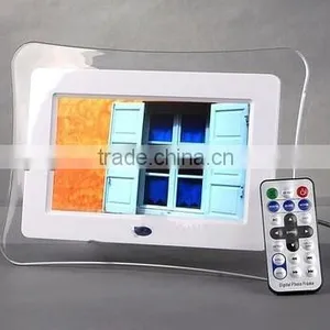 7" Inch LCD Screen Digital Picture Photo Frame MP3 Music Video Player + Remote thumbnail-1