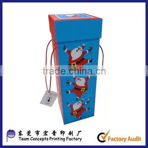 Christmas Decorative 1 Bottle Cardboard Wine Packaging Box thumbnail-1
