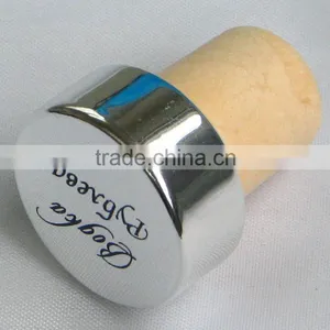Silver-black Logo Silver Cap & Cork Bottle Stopper & Wine Cork Stopper thumbnail-1