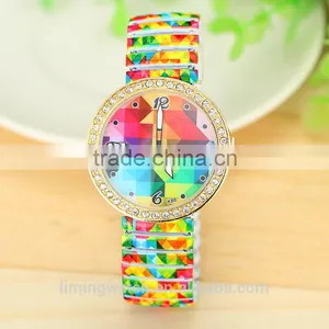 2015 Hot Sales Fashion Colourful Watch New Spring Strap Alloy Gold Watches thumbnail-1