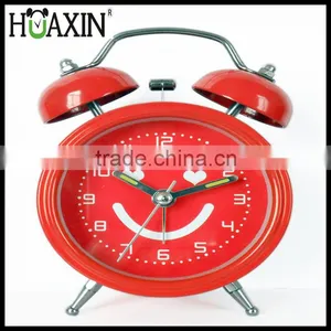 Hot Selling Original Design Metal Cheap Fancy Alarm Clock With Lovely Face for Promotion Gift thumbnail-1