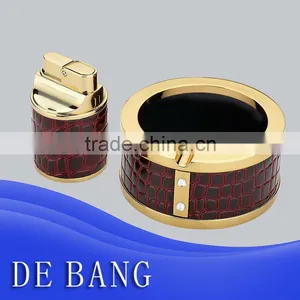 Table Metal Ashtray Be Covered With Leather Ashtray thumbnail-1
