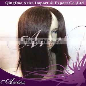 17'' Jewish Kosher European Virgin Remy 100% Human Hair SKIN TOP WIG thumbnail-1