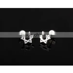Jewellery Fashion Design 2016 New Stainless Steel Star Men Earring thumbnail-4