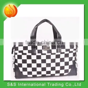 European Style Fashionable and Fancy Chequer Travel Bag thumbnail-1