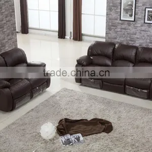 Modern General Leather Home Used 1+2+3 Black High Quality Sofa AL370-B thumbnail-4