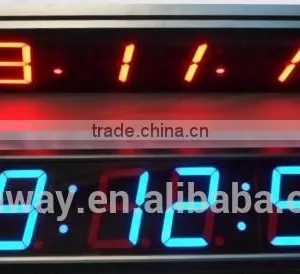 Infared Remote 3"/4"led Digital Wall Clock With Countup/down Fucntion for Airport, Railway Station,busstation thumbnail-2