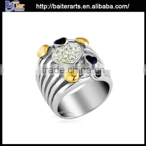 High Polished Fashion Men's Stainless Steel Men's Ring Wholesale thumbnail-6