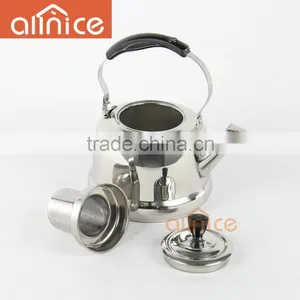Hot Selling Capacity 1/1.5/2L Stainless Steel Teapot With Infuser and Bakelite Handle thumbnail-3