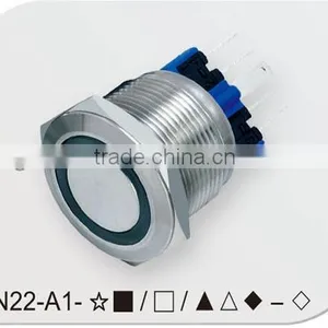Ring Illuminated 22mm Push Button Switch thumbnail-1