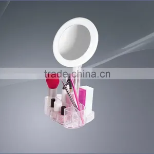 Makeup Mirror With LED Organizer Case Vanity Mirror Powerme Mirror thumbnail-3
