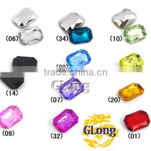 13*18mm Acrylic Point Back Octagon Mix Color Bling Rhinestone&Crystal For Stylish Bags Garment Shoes #GY011-18P(Mix-s) thumbnail-1