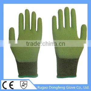 13 Gauge Bamboo Fiber Woven Crinkle Latex Rubber Work Gloves For Self Defense Safety thumbnail-3