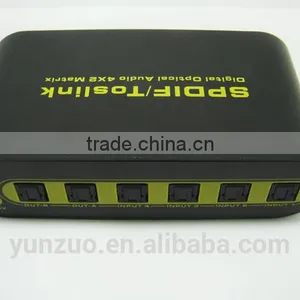 Newest 4x2 SPDIF Matrix Switch + Remote Control Support 5.1 ch thumbnail-1