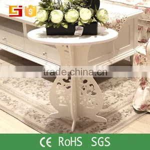 HOME-GJ Folding Oval Shape Living Room Wood Coffee Table thumbnail-4