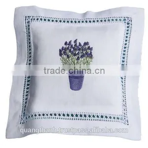 Hand Embroidered Lavender Sachet/bag/pillow-lavender Embroidery (design #27) thumbnail-2