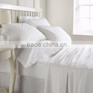 Cheap Plain White Polycotton Twin Sheet Set thumbnail-6