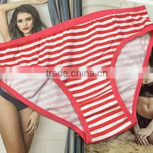 Cheap Stripe Design Young Lady Underwear for Women Panty thumbnail-1