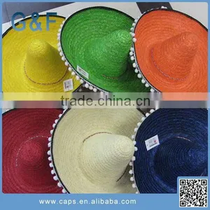 New Design Custom Sombrero Straw Hat For Sale thumbnail-3