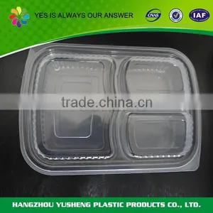 Disposable Plastic Food Container 3 Compartment Containers,3 Compartment Food Container thumbnail-1