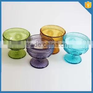 2015 New Arrived Colorful Glass Ice Cream Sugar Bowl thumbnail-5